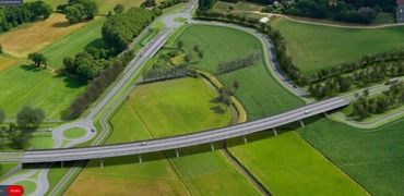 N69, nieuwe aansluiting met beekdalbruggen over de Keersop