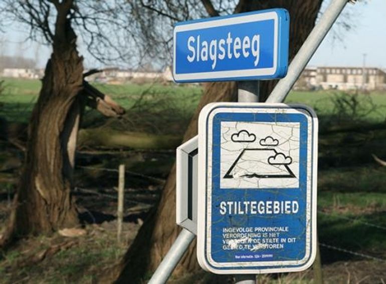 Bord met aanduiding stiltegebied