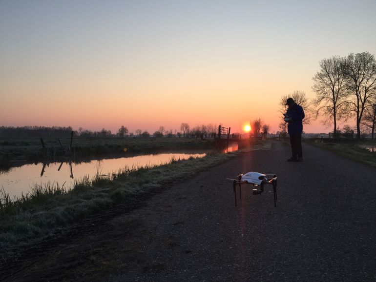 Het gebruik van een drone voor weidevogelonderzoek