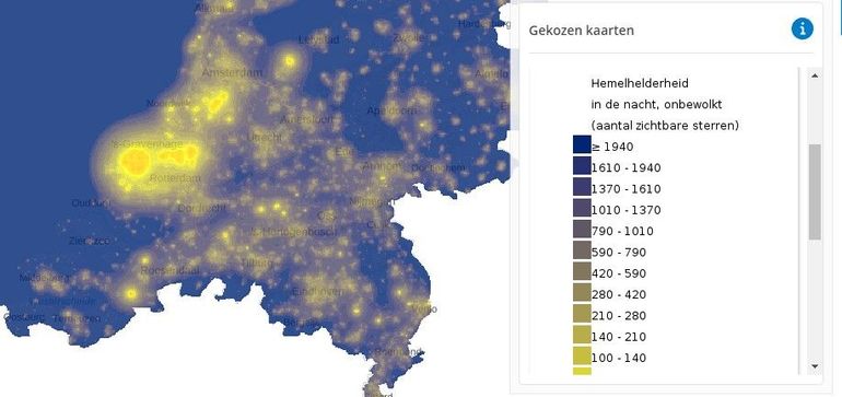 Kaart Hemelhelderheid