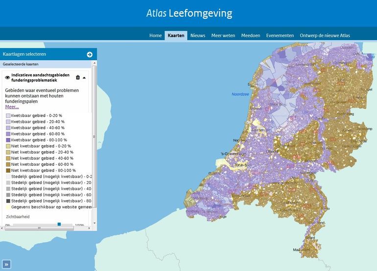 Indicatieve aandachtsgebieden funderingsproblematiek