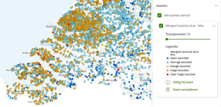 Zuid-Holland en waterschap Scheldestromen op kaart NHx