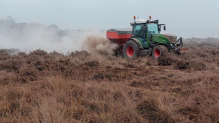 Steenmeelverspreiding op de Veluwe