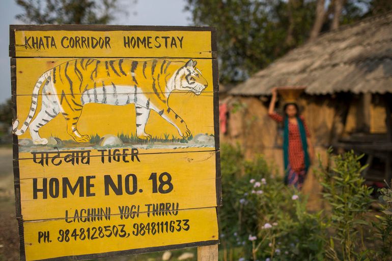 Bord bij homestay in Khata Corridor Nepal