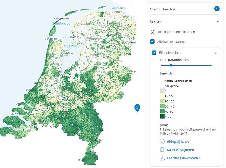 Kaart Bijendiversiteit