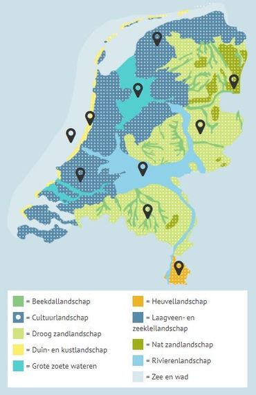 De deskundigenteams van OBN zijn  georganiseerd per landschapstype