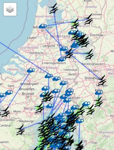 Kraanvogels vlogen zondag alle kanten op. Zelfs de Kraanvogelradar wist even niet meer wat onder of boven was!