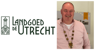 “Als rentmeester ben je hier een beetje een burgemeester en daarom kreeg ik van mijn collega’s als knipoog een ambtsketting tijdens het jubileumfeest.”