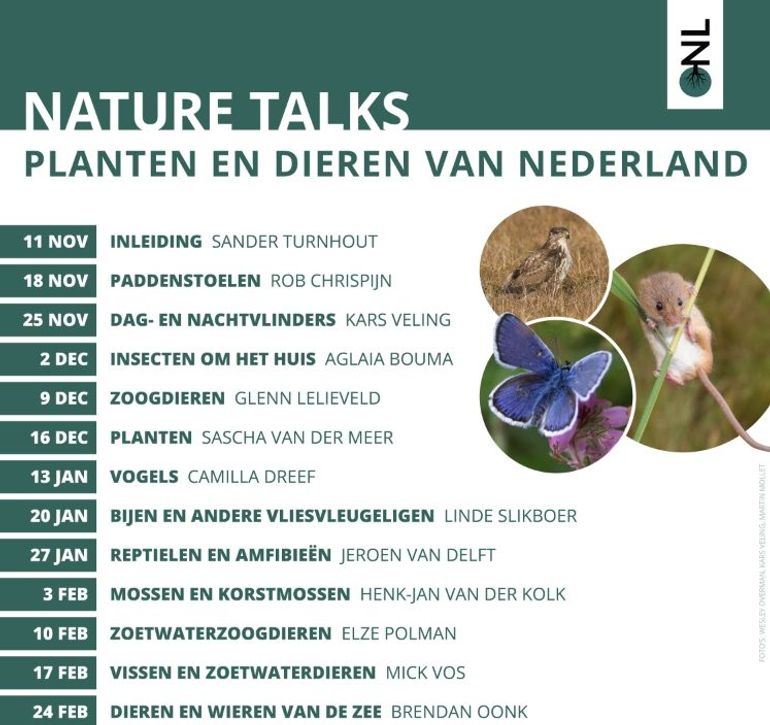 Het programma van alle Nature Talks