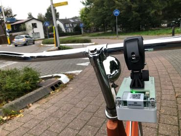 Sensor op snuffelfiets