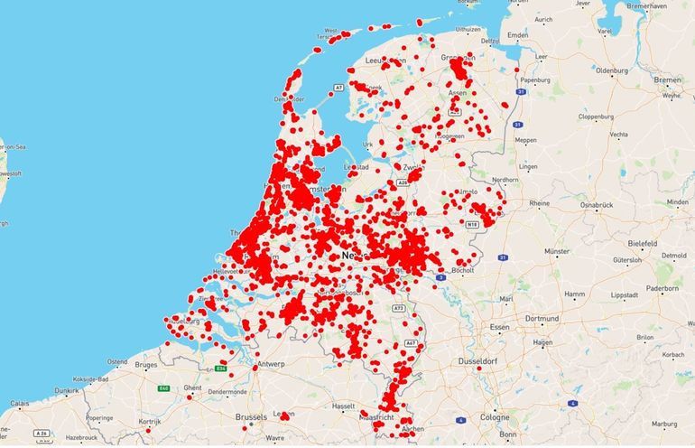 Anta Flu-wikkels op de kaart