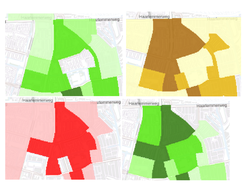 Alle kaarten op een rij voor Bos en Lommer, Amsterdam