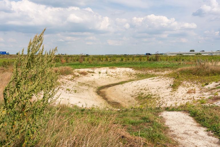 Perceel Joeri en Angela van Dongen (Oosteind), poel in droogstand