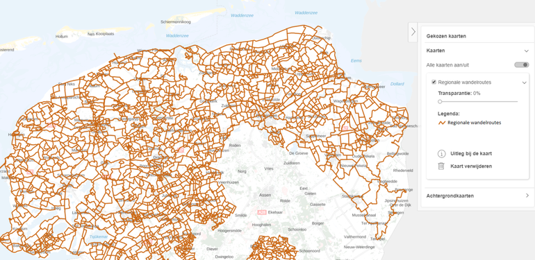 Regionale wandelroutes van Noord-Nederland