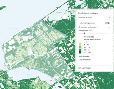 Almere op de Groenkaart van Nederland 