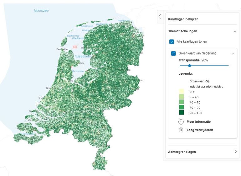Groenkaart van Nederland