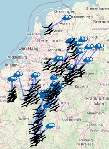 Afgelopen zaterdag waren de omstandigheden perfect voor een mooie doortocht van kraanvogels. Inmiddels hebben ruim 30.000 kraanvogels de oversteek vanuit Diepholz richting Lac du Der gemaakt