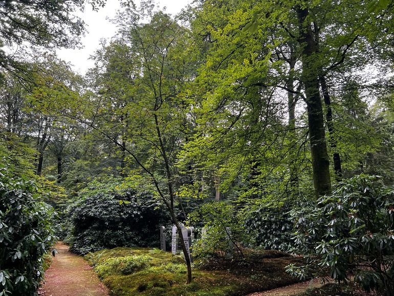 De in het groen verscholen familiebegraafplaats op Landgoed Tongeren