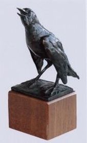 De Bronzen Spreeuw die uitgereikt wordt bij de toekenning van de Heimans en Thijsse Prijs