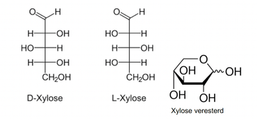 Arabinose en xylose tot polymeer veresterd