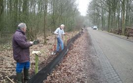 Ook in Noordwolde-Zuid (Fr) is het scherm weer opgesteld