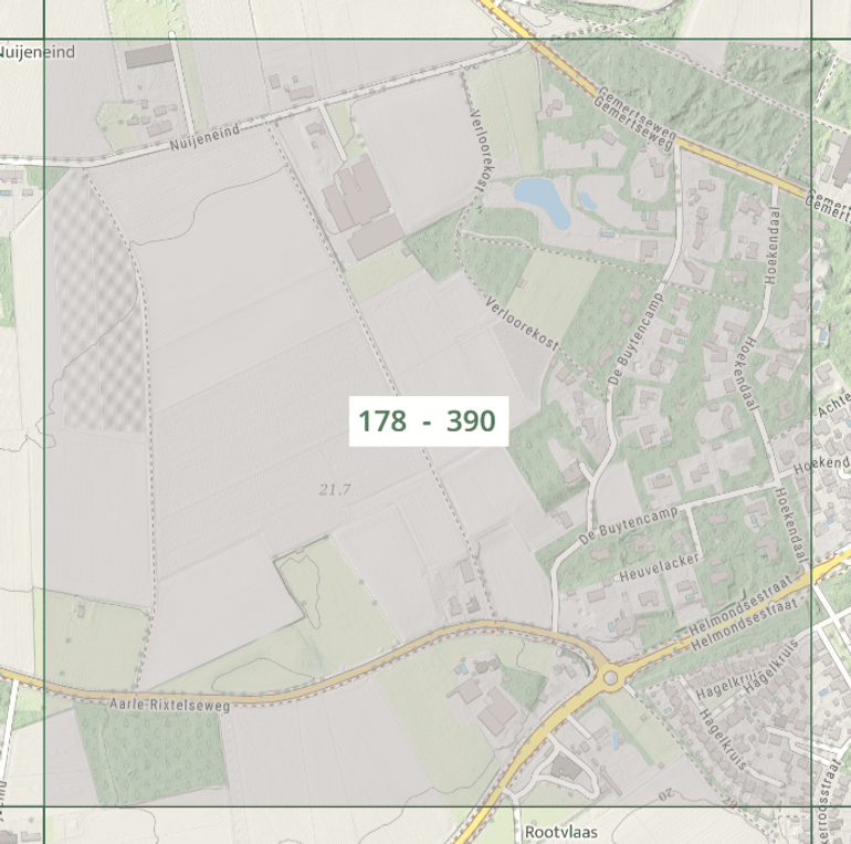 Bakel, kilometerhok 178-390, Noord-Brabant