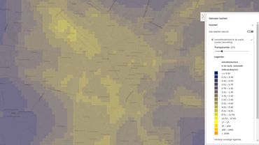 Utrecht op kaart Hemelhelderheid in de nacht zonder bewolking