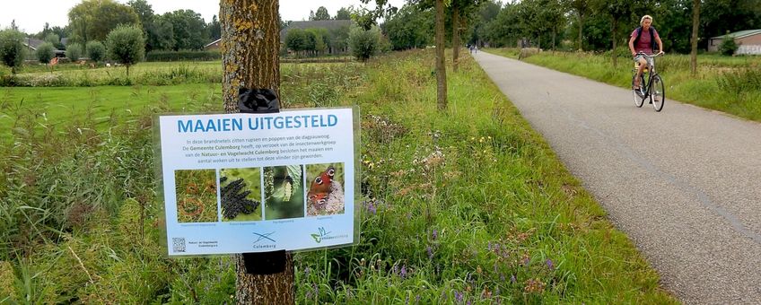 bordje uitgesteld maaien - primair