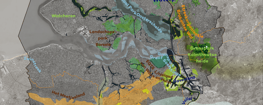 Kaart Geopark Schelde Delta