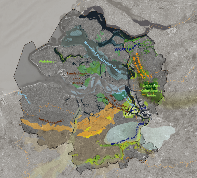 Kaart Geopark Schelde Delta