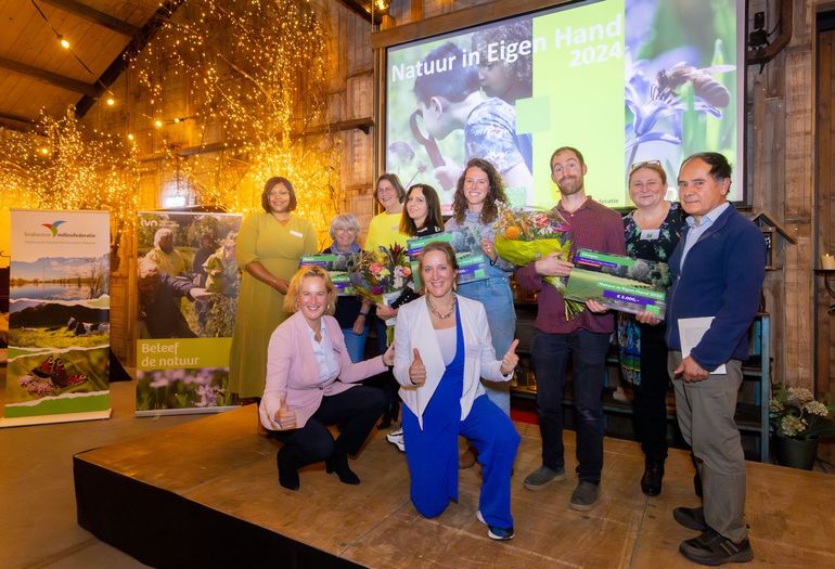 Drie groene initiatieven zijn donderdag 10 oktober in de prijzen gevallen tijdens de zesde editie van Natuur in Eigen Hand.