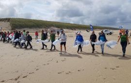 Start etappe Boskalis Beach Clean-up Tour (eenmalig gebruik WUR)