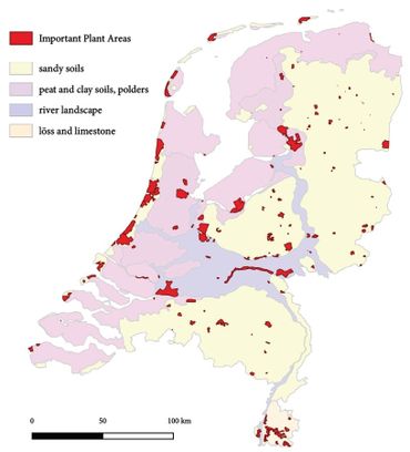 Ligging van de Important Plant Areas