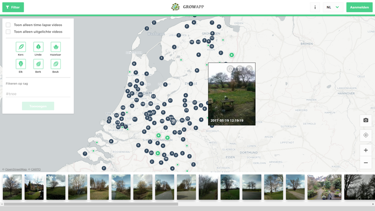 Locations in the Netherlands where pictures and time-lapse videos have been made already 