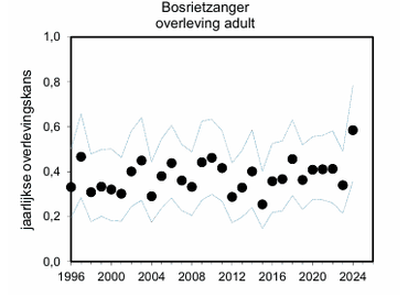 De bosrietzanger sprong eruit met de hoogst gemeten overleving tot nu toe voor deze soort