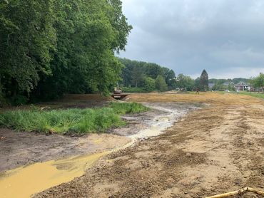 Grond van het landgoed is hergebruikt binnen het project