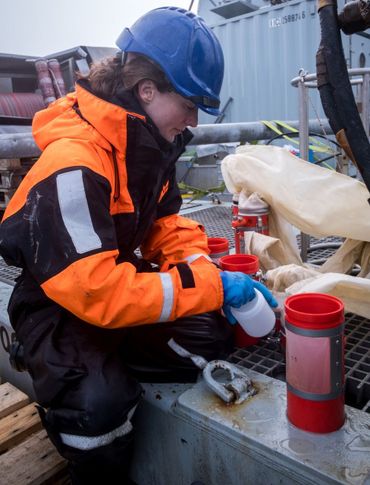 Collecting zooplankton samples from sea water