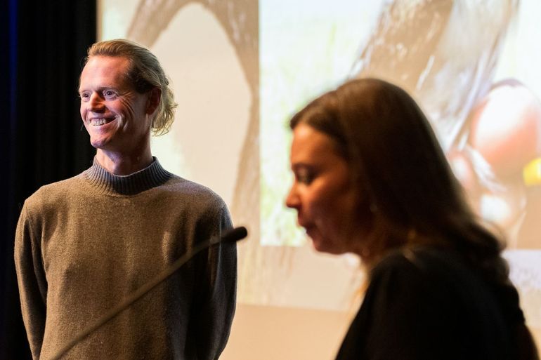 Herman van Oosten tijdens de prijsuitreiking