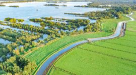 Landschap met Groenblauwe Dooradering