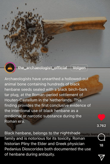 Screenshot nieuwsbericht bot met zaden