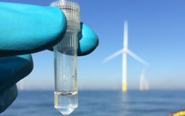 WUR eDNA-materiaal verzamelen in windparken