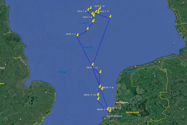 Routeplanning expeditie Doggersbank 2019