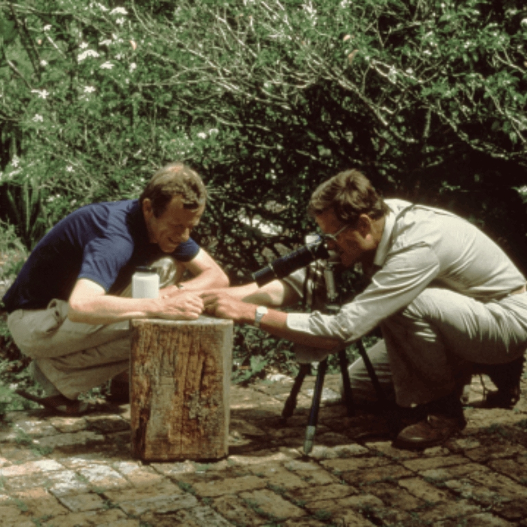 Paul Maas en Lubbert Westra in 1979
