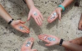 Plastic  op het strand