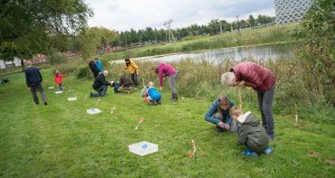 Charmante regenwormenwedstrijd