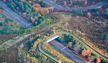 Ecoduct 'Op Hees' over de spoorverbinding tussen Amersfoort, Soest en Utrecht