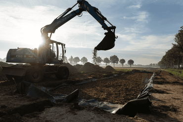 De aanleg van de houtsnipperreactor in het Brabantse Westerbeek