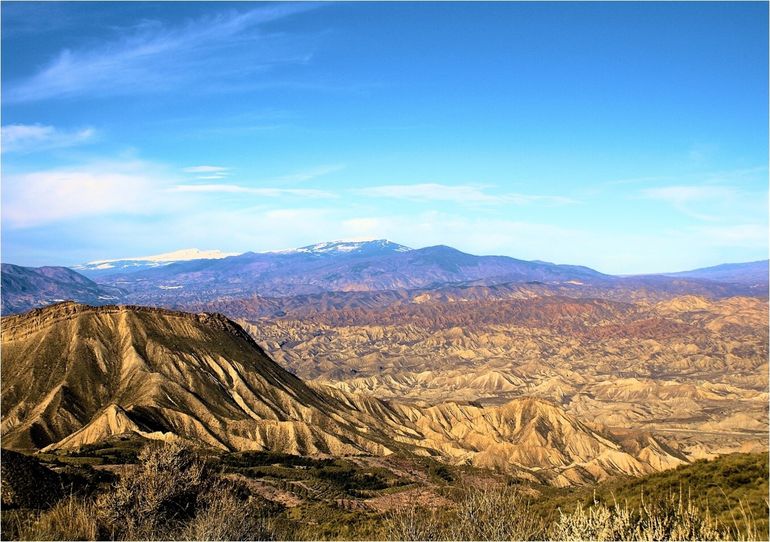 De Tabernaswoestijn in Almeria, Spanje. Wereldwijd zullen (onstabiele) ecosystemen zoals hier de effecten ondervinden van klimaatverandering