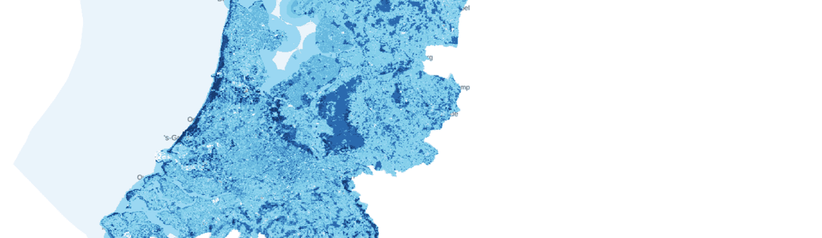 Totale waarde ecosysteemdiensten in Euro per hectare per jaar voor heel Nederland