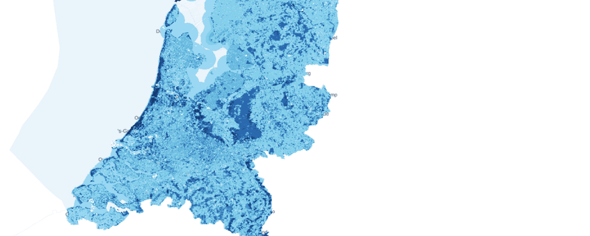 Totale waarde ecosysteemdiensten in Euro per hectare per jaar voor heel Nederland